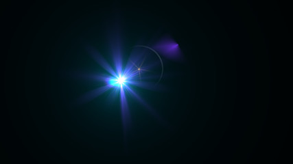Bright purple lense flare