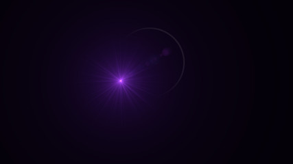 Bright purple lense flare