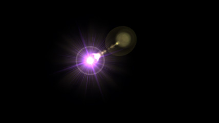 Bright purple lense flare