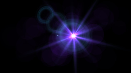 Bright purple lense flare