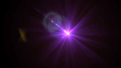 Obraz premium Bright purple lense flare