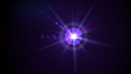 Bright purple lense flare