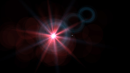 Bright red lense flare