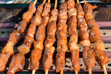 Chinese traditional food - fried meat string