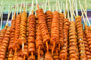 Chinese traditional food - fried meat string