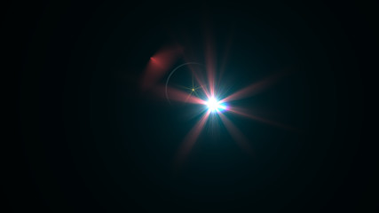 Bright red lense flare