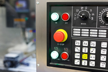 CNC control panel of milling machine