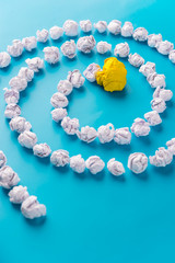 The concept of achieving the goal,the path to victory or dream, group leader, company staff,human resources