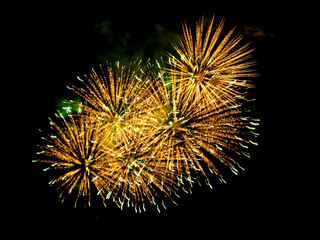 Obraz premium colorful fireworks decorate the sky above the festive city of Plovdiv - European Capital of Culture 2019_9
