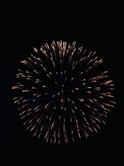 花火　夜景　カラフル