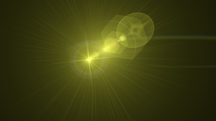 Bright yellow lense flare