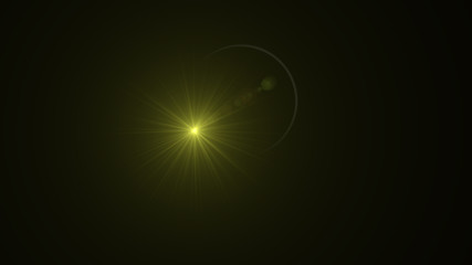 Bright yellow lense flare