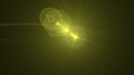 Bright yellow lense flare