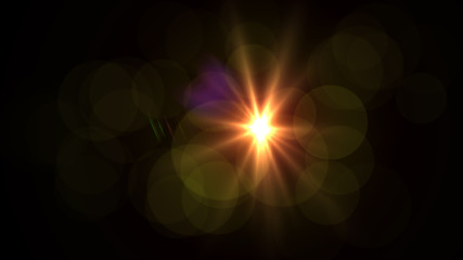 Bright yellow lense flare