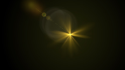 Bright yellow lense flare