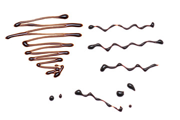 Some kind of Drops, Stains by Balsamic Sauce isolated on white Background