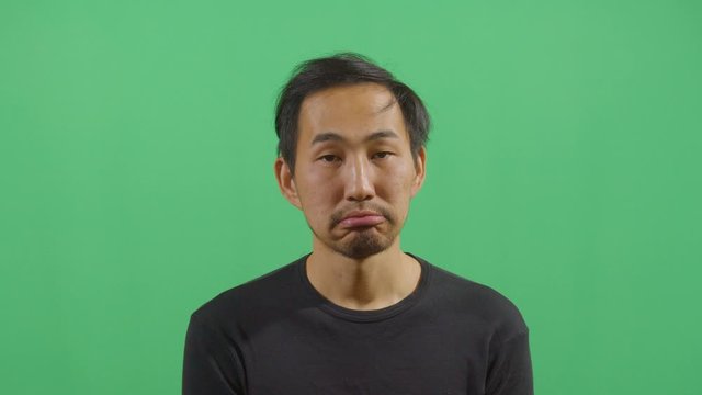 Facial Expression Of A Adult Man Pouting