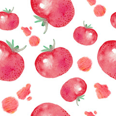 Tomatoes seamless pattern