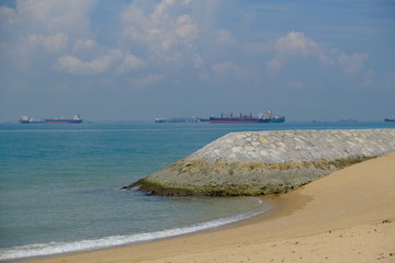 The Singapore Strait view from Singapore