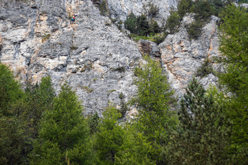 Escalade sur une falaise