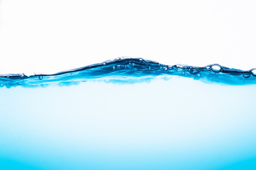 Water wave splash isolated on white background.