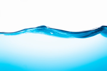 Water wave splash isolated on white background.