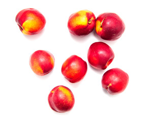 Ripe nectarine isolated on a white background
