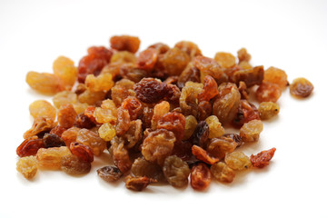White grape raisins. sabza..on a white background..