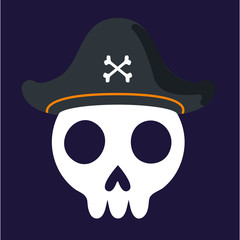 pirate hat illustration, vector illustration