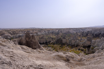 Obraz premium Aerial view of Goreme town in Cappadocia
