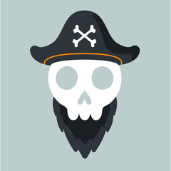 pirate hat illustration, vector illustration