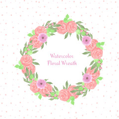 floral frame with gorgeous flowers