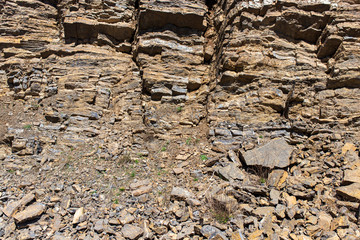 Rocks in the mountains as background