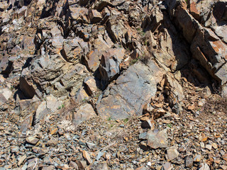 Rocks in the mountains as background