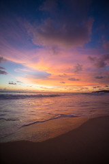 Obraz na płótnie Canvas sea scape on the sunset at the beach in Thailand