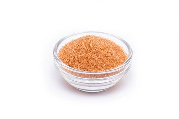 Brown Sugar, Demerara Sugar, isolated on white background