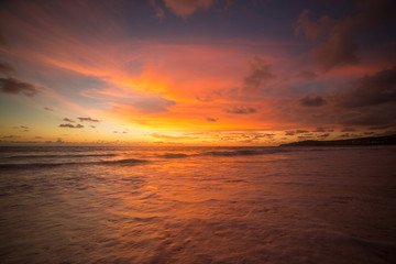 sea scape on the sunset at the beach in Thailand