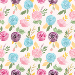 colorful floral seamless pattern