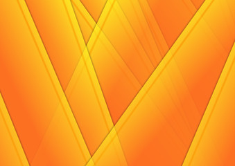 Bright orange smooth stripes abstract background. Vector minimal design illustration