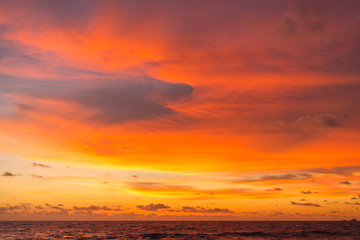 Fototapeta premium sea scape on the sunset at the beach in Thailand