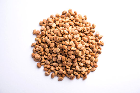 Indian charoly / Buchanania lanzan / Almondette kernel seeds in a bowl or pile. selective focus