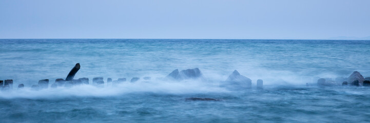 Küste im Abendlicht, Nationalpark Jasmund, Insel Rügen, Mecklenburg-Vorpommern, Deutschland, Europa