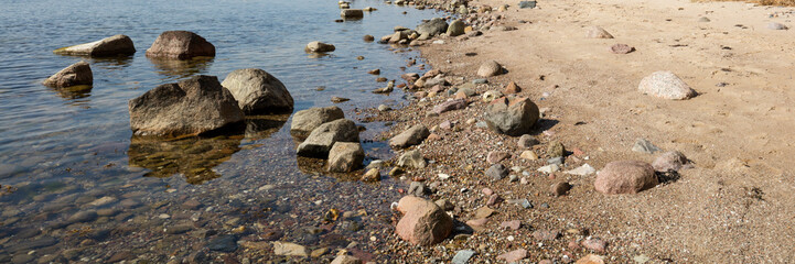 Steine an der Küste, Insel Rügen, Mecklenburg-Vorpommern, Deutschland, Europa