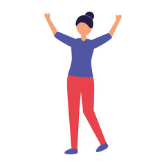 Isolated avatar woman vector design