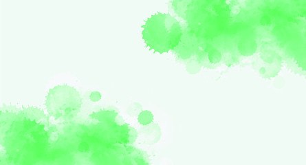 Green splash watercolor background for your design, watercolor background concept, vector.