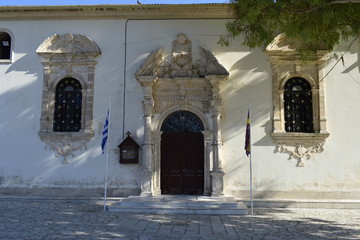 door from a Greek orthodox church in Zakynthos island