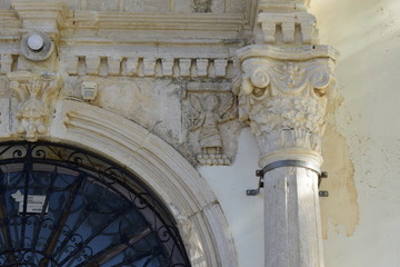 window from a Greek orthodox church in Zakynthos island