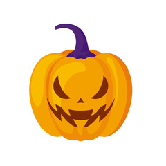 halloween pumpkin traditional isolated icon