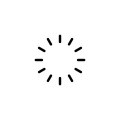 Vector outline bar website buffer loader or preloader icon illustration.