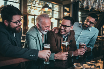 Relaxing with colleagues